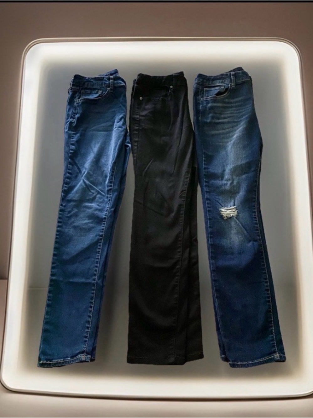SO Women’s Skinny Jeans — Dark Blue, Light Blue & Black